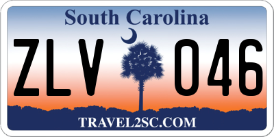 SC license plate ZLV046