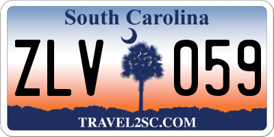 SC license plate ZLV059