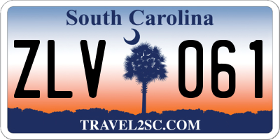 SC license plate ZLV061