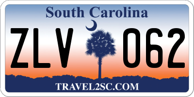 SC license plate ZLV062