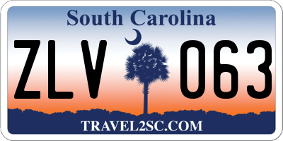 SC license plate ZLV063