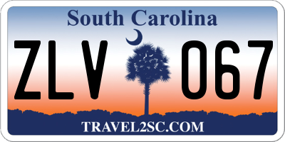 SC license plate ZLV067