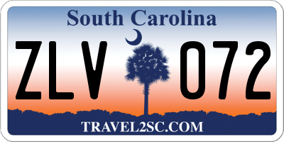 SC license plate ZLV072