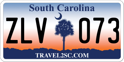 SC license plate ZLV073