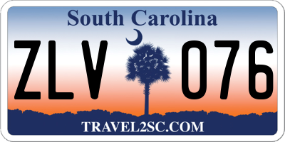 SC license plate ZLV076