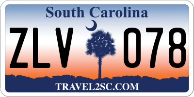 SC license plate ZLV078