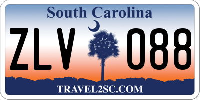 SC license plate ZLV088