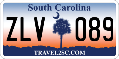 SC license plate ZLV089