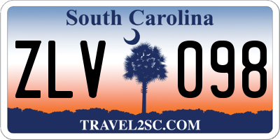 SC license plate ZLV098