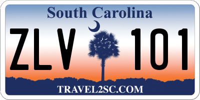 SC license plate ZLV101