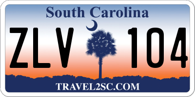 SC license plate ZLV104