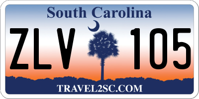 SC license plate ZLV105