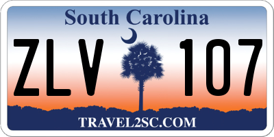 SC license plate ZLV107