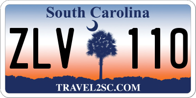 SC license plate ZLV110