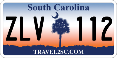 SC license plate ZLV112