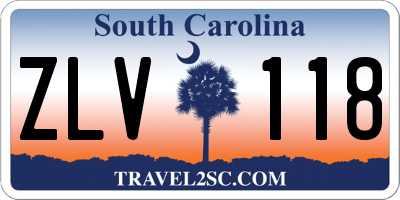 SC license plate ZLV118