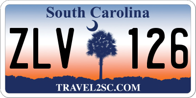 SC license plate ZLV126