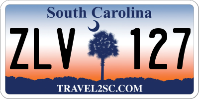 SC license plate ZLV127