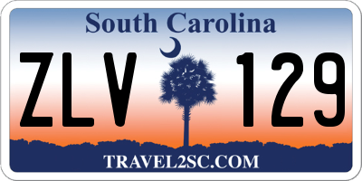 SC license plate ZLV129