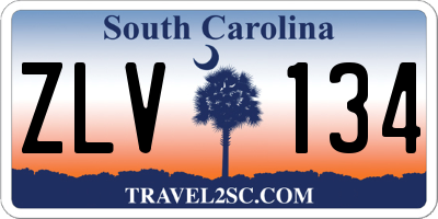 SC license plate ZLV134