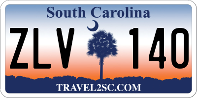 SC license plate ZLV140