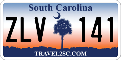 SC license plate ZLV141