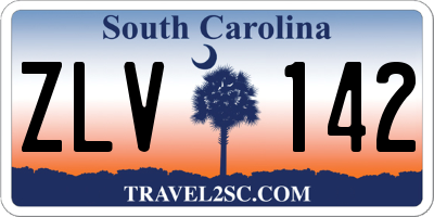 SC license plate ZLV142
