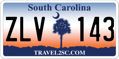 SC license plate ZLV143