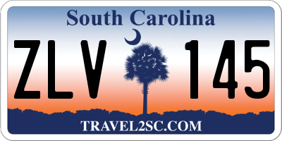 SC license plate ZLV145