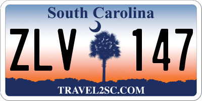 SC license plate ZLV147