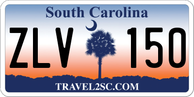 SC license plate ZLV150