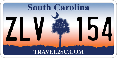 SC license plate ZLV154