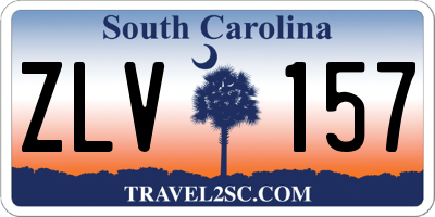 SC license plate ZLV157