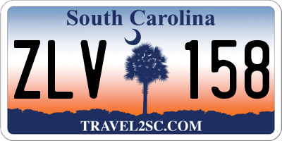 SC license plate ZLV158