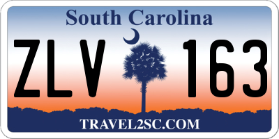 SC license plate ZLV163