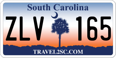 SC license plate ZLV165