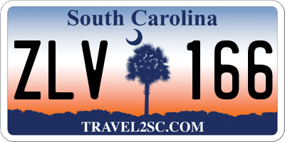 SC license plate ZLV166