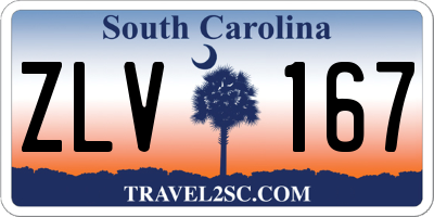 SC license plate ZLV167