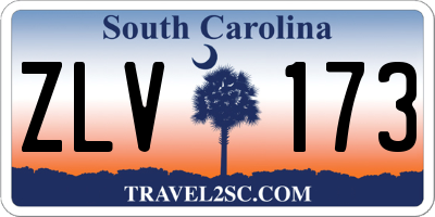 SC license plate ZLV173