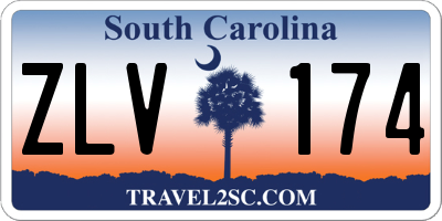 SC license plate ZLV174