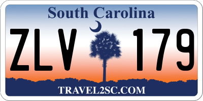 SC license plate ZLV179