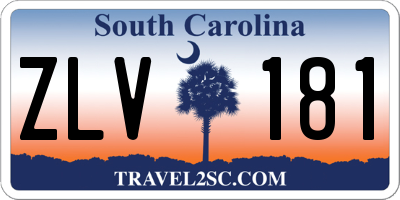 SC license plate ZLV181
