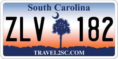 SC license plate ZLV182