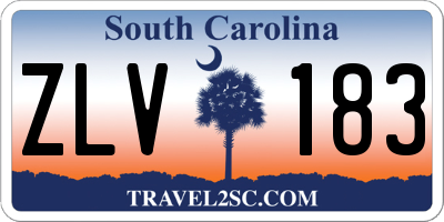 SC license plate ZLV183