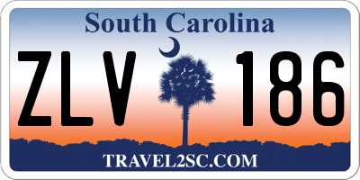 SC license plate ZLV186