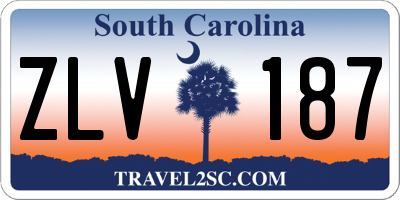 SC license plate ZLV187