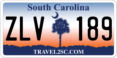 SC license plate ZLV189