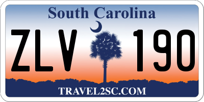 SC license plate ZLV190