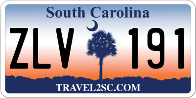 SC license plate ZLV191