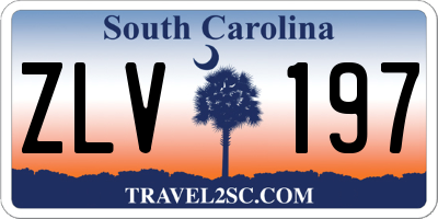 SC license plate ZLV197